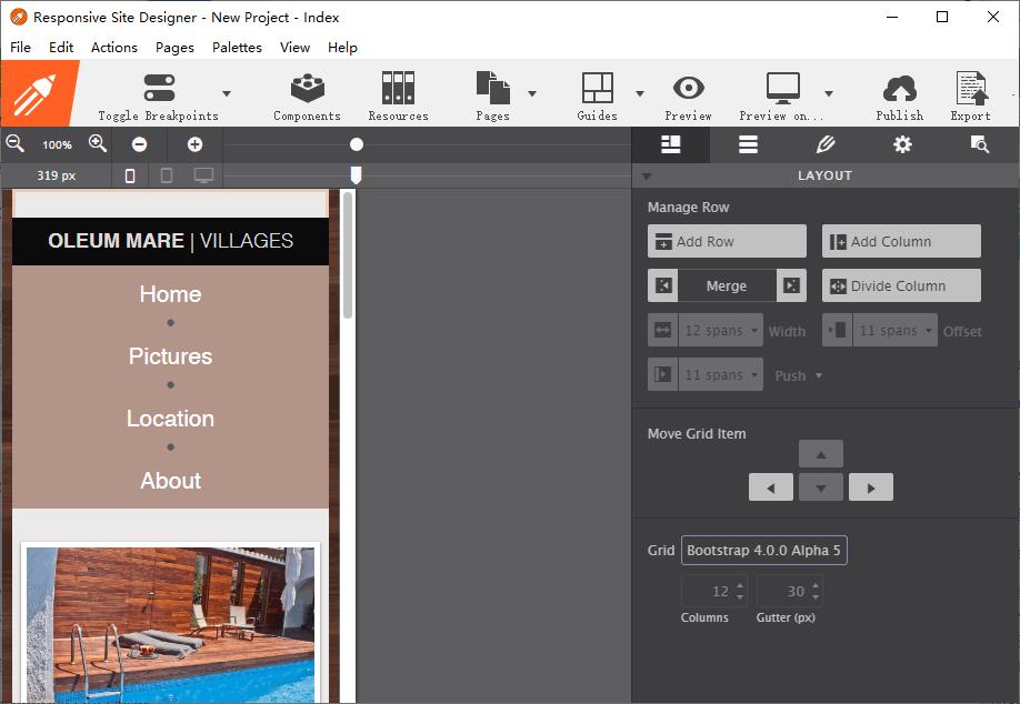 Responsive Site Designer下载,网页设计,网站搭建