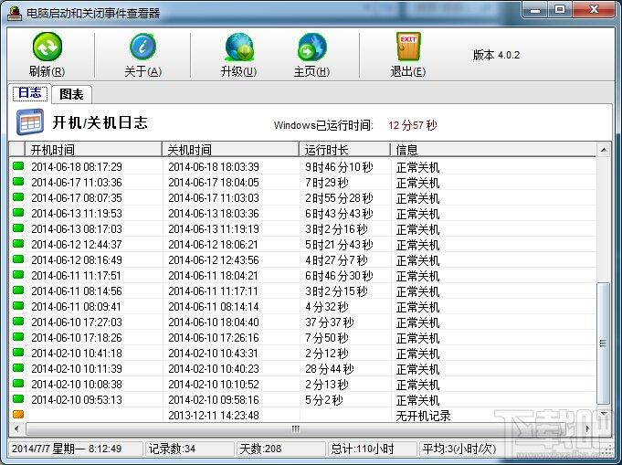 电脑开关机记录查看器,电脑开关机记录