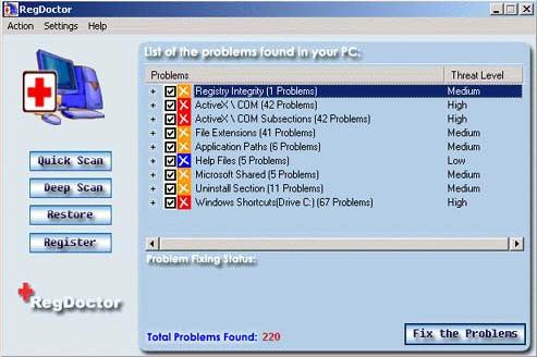 注册表问题修正软件,注册表.